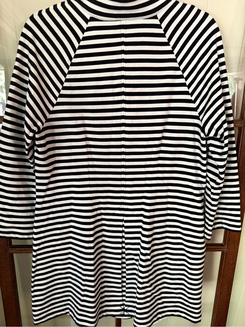 Cabi Byline Jacket #5851 Black White Striped Collar Zip Front Spring 21 - Medium - Picture 8 of 9